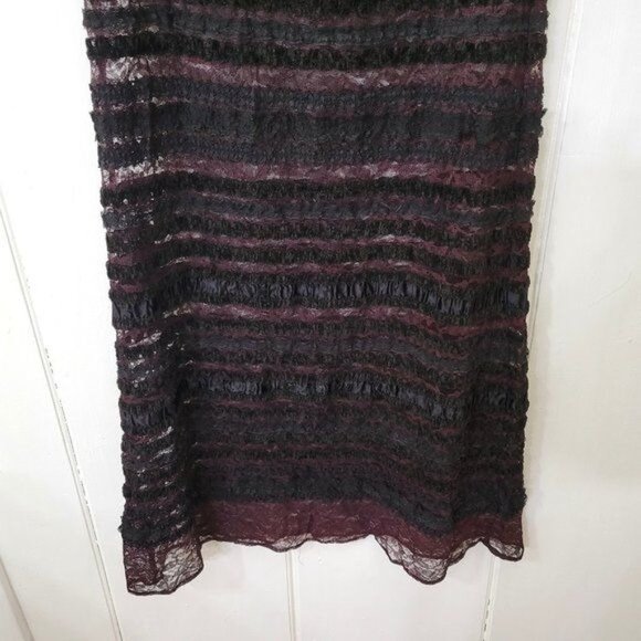 Liz Potter for Jeannie and Elizabeth Brown and Black Lace Maxi Dress - Picture 6 of 8